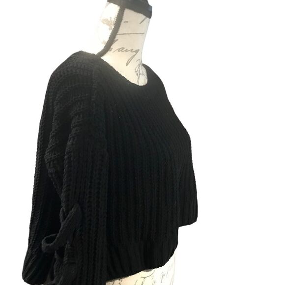 Candies Black Crewneck Pull On Sweater Small - Picture 6 of 13